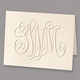 Large Embossed Monogram Folded Note Cards Image 3 of 3